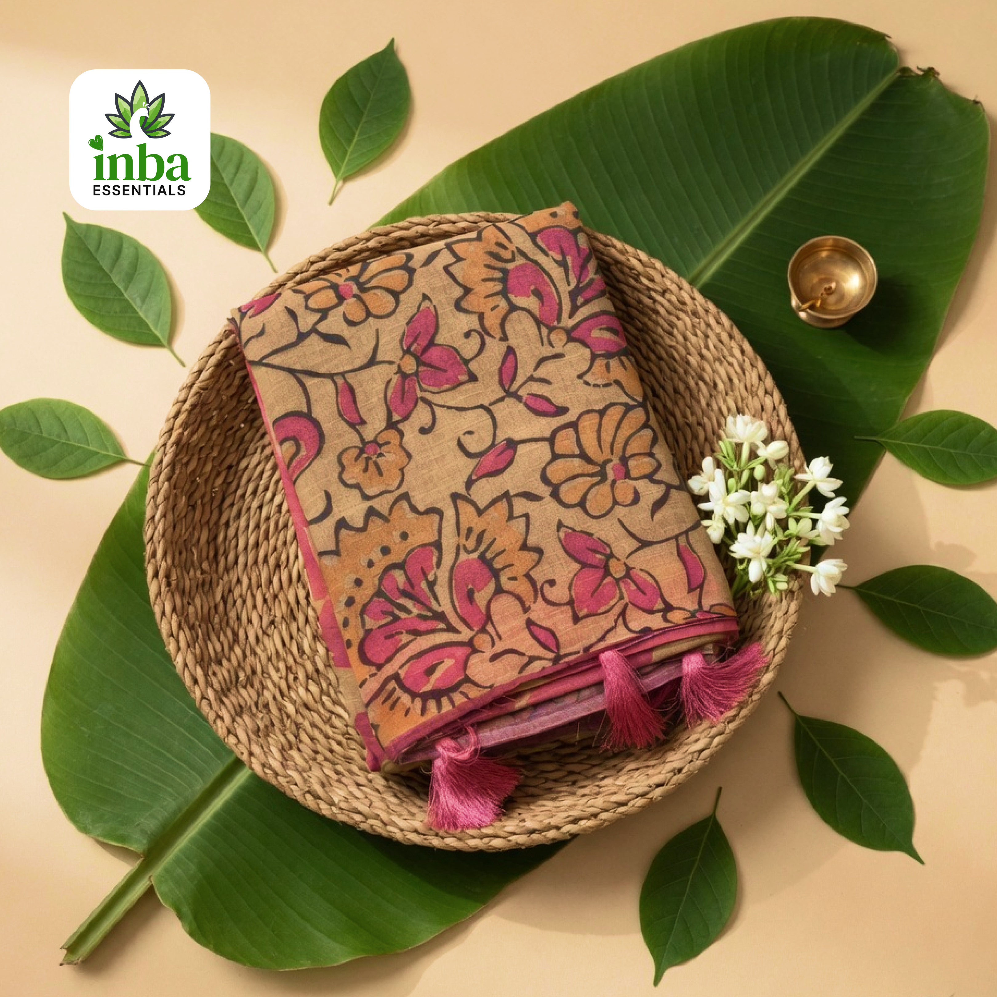 Floral Printed Saree – Simple & Elegant