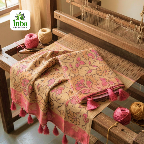 Floral Printed Saree – Simple & Elegant