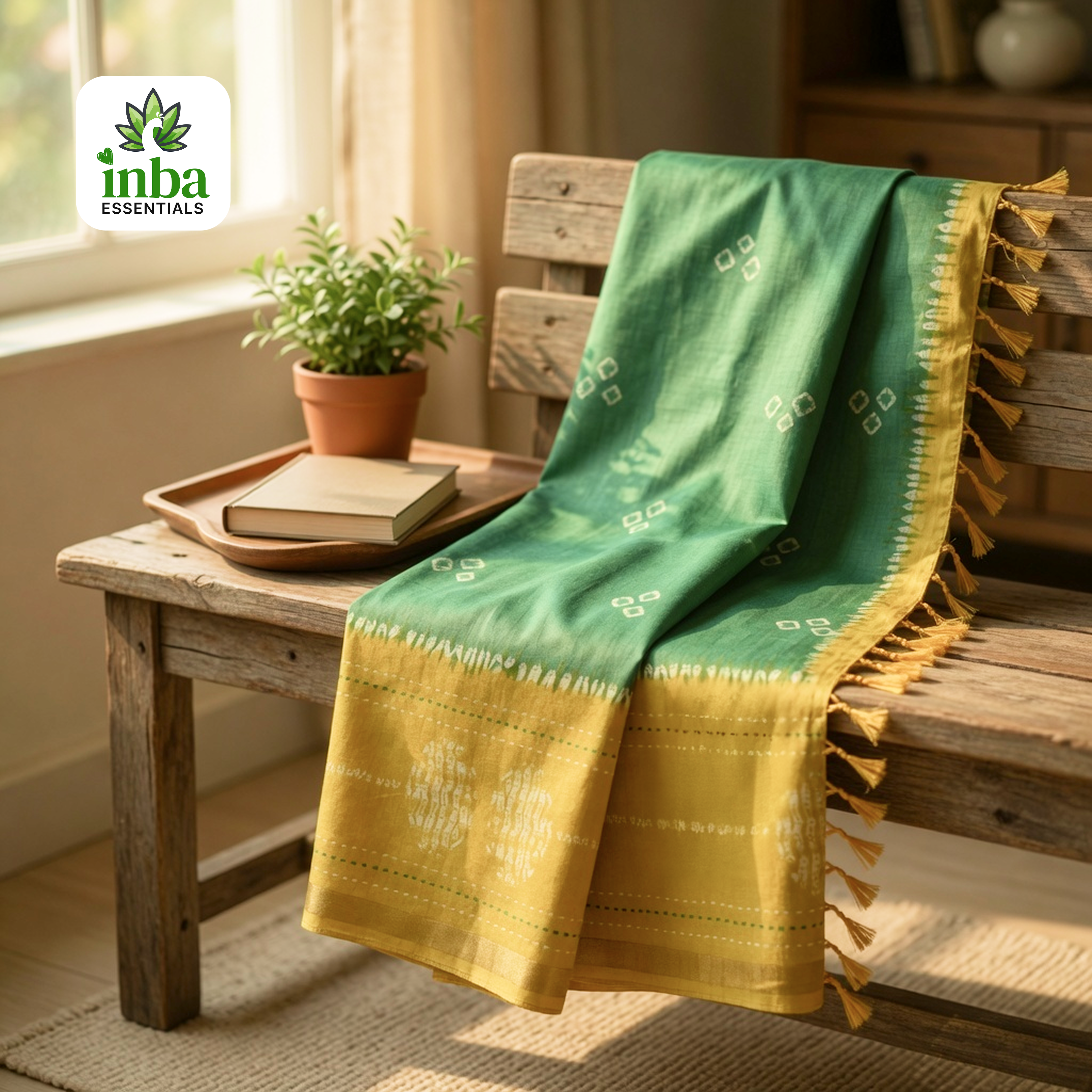 Green & Yellow Saree