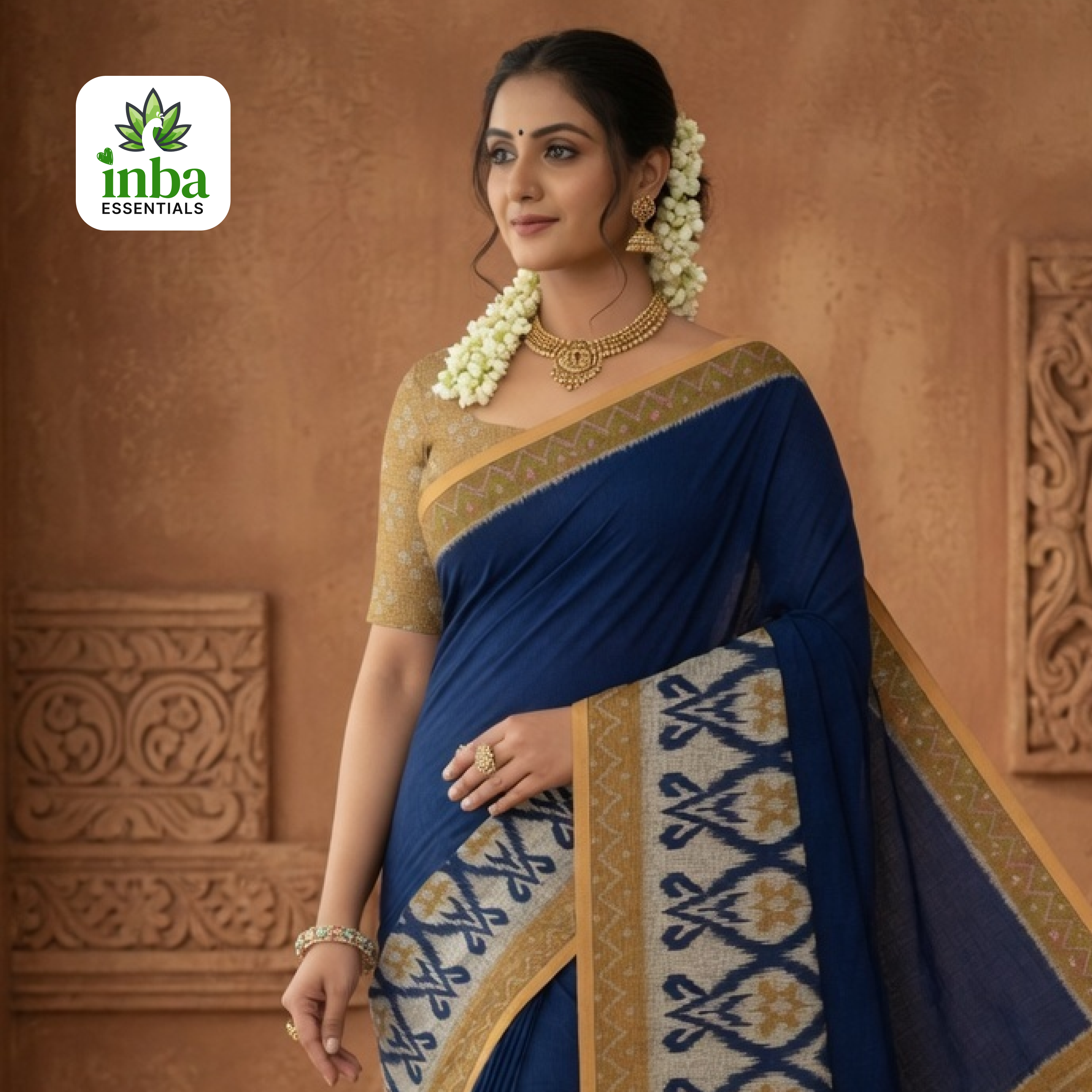 Navy Blue Traditional Saree