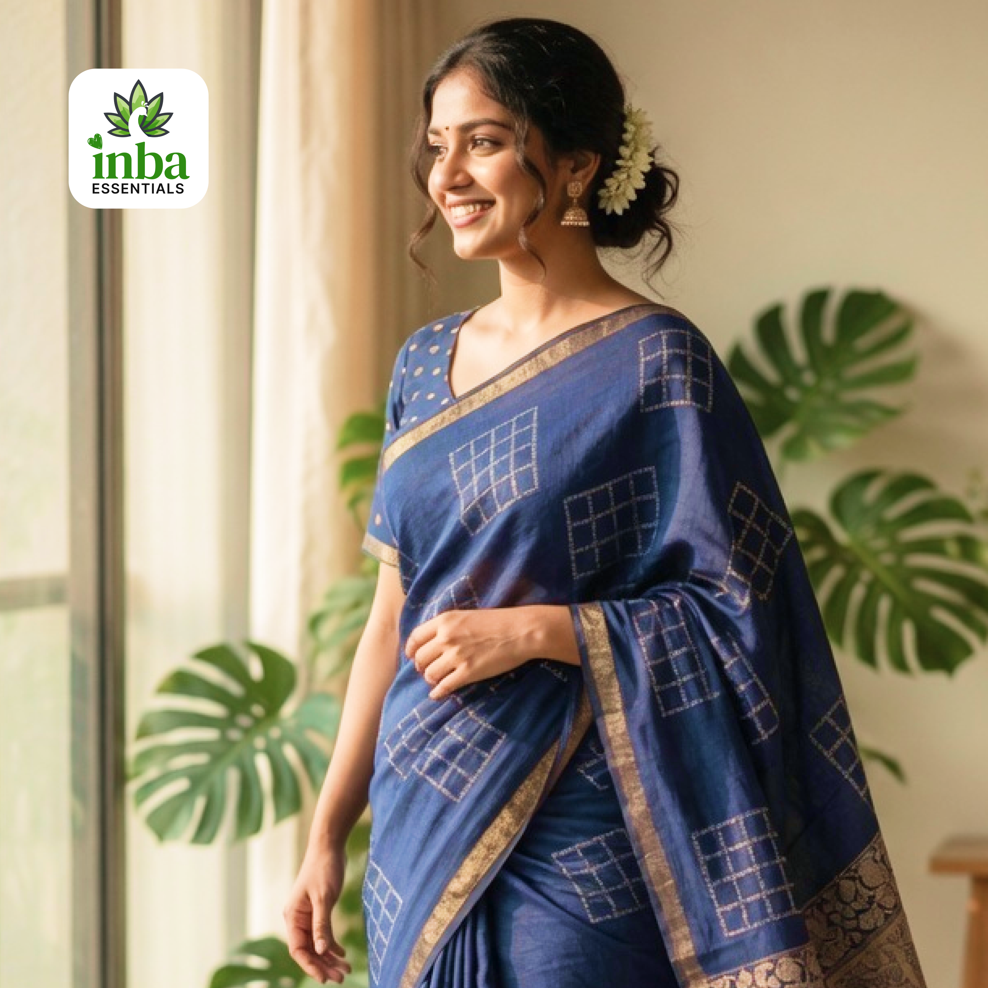 Navy Blue Traditional Saree