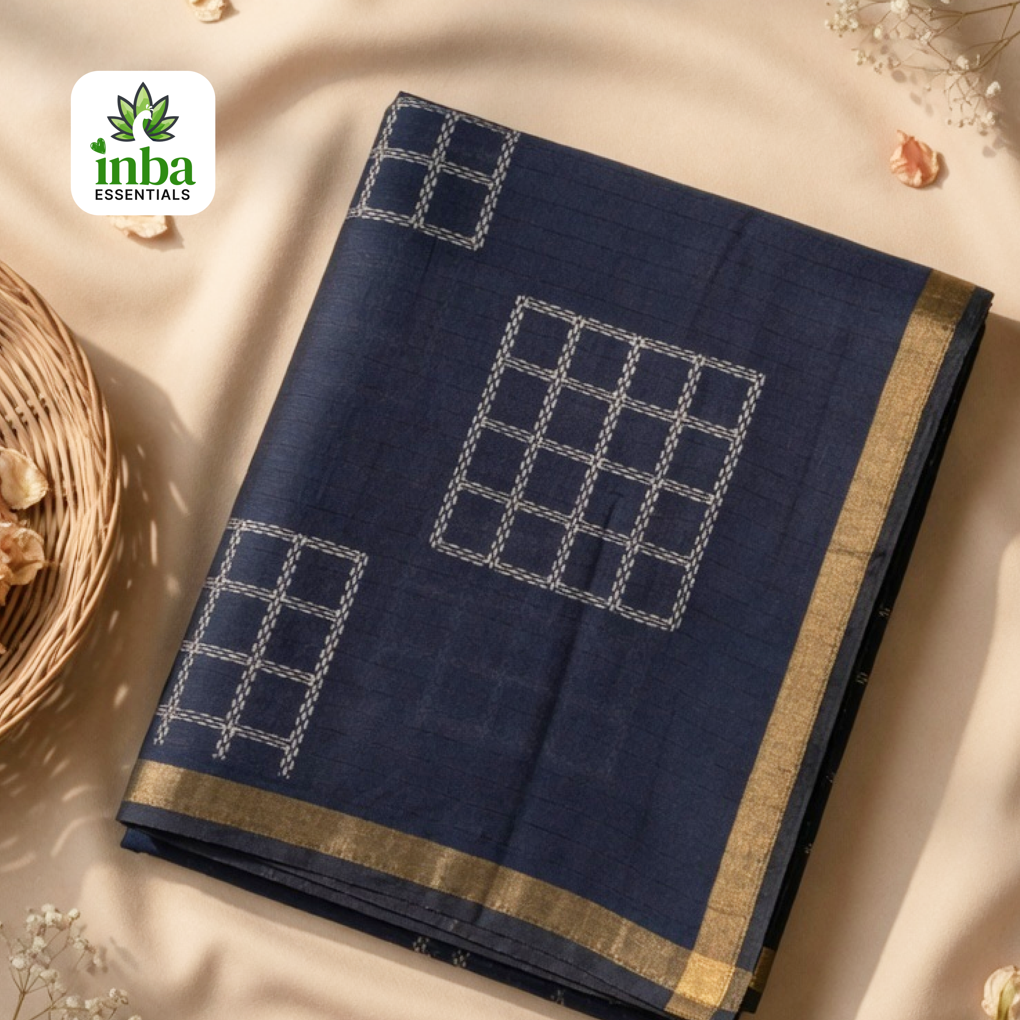 Navy Blue Traditional Saree