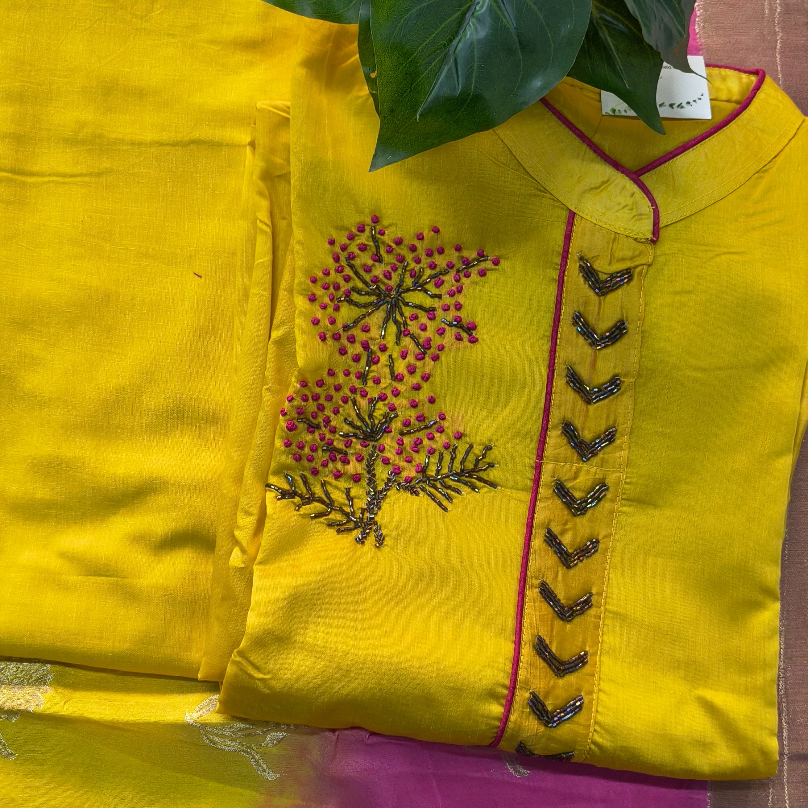 Mustard Yellow Cotton Chudithar