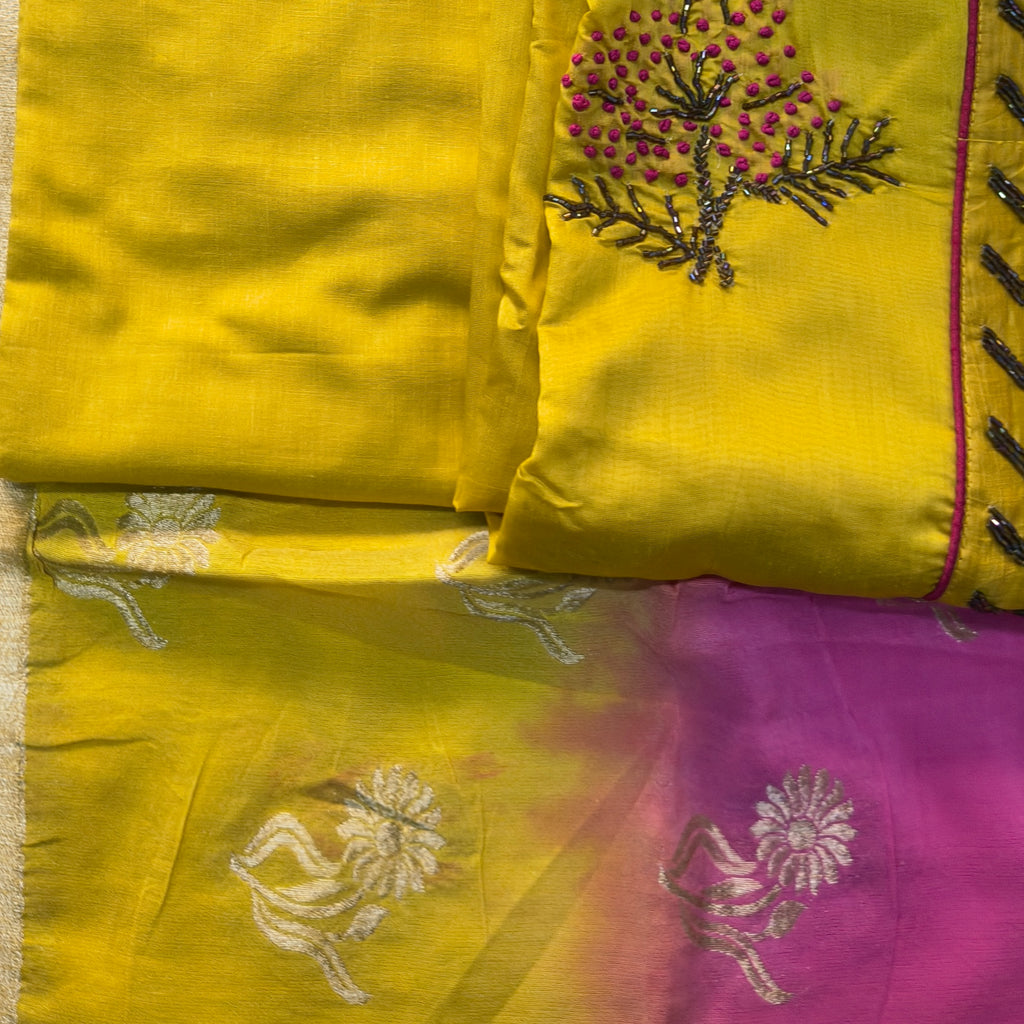 Mustard Yellow Cotton Chudithar