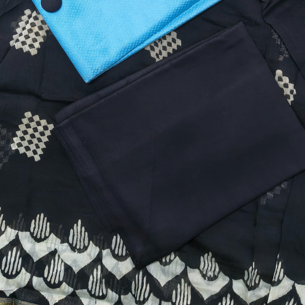 Sky Blue Button Detail Chudithar
