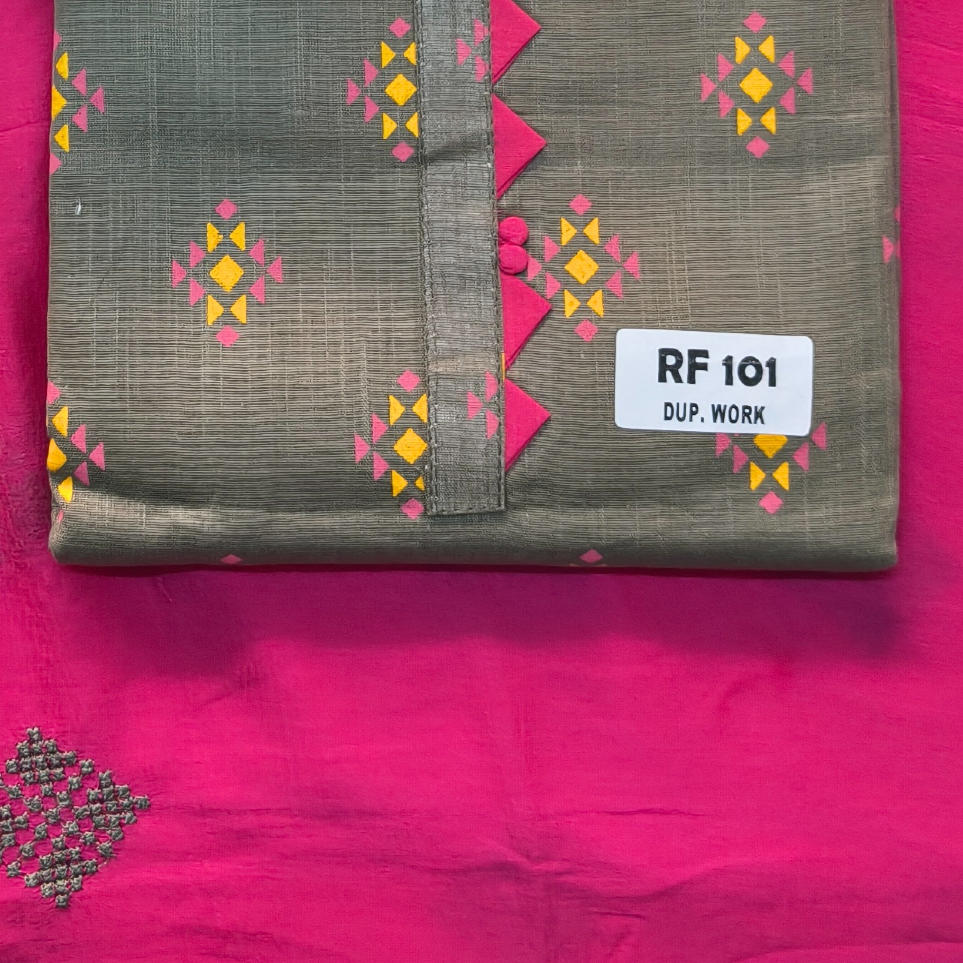 Olive Green Geometric Chudithar