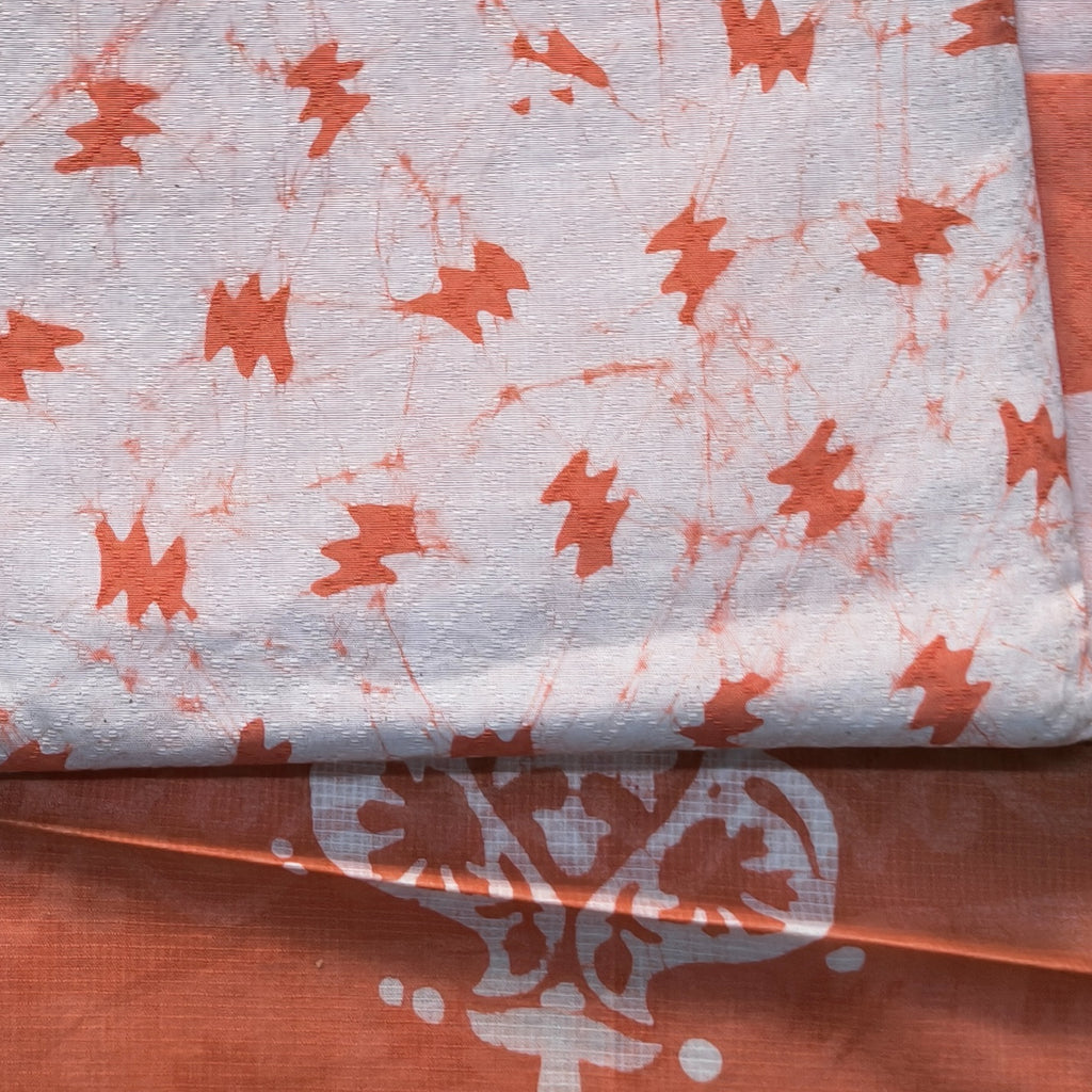 Peach & Beige Printed Chudithar