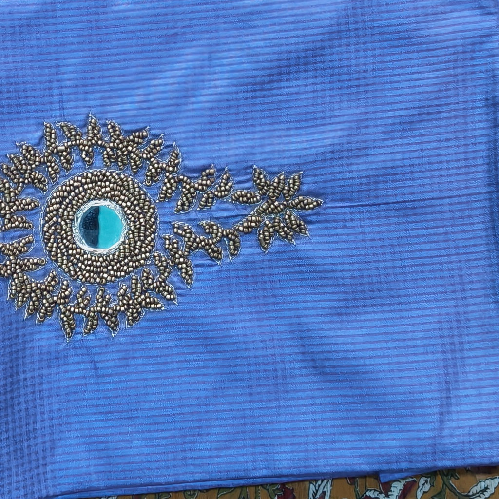 Lavender Blue Embroidered Chudithar