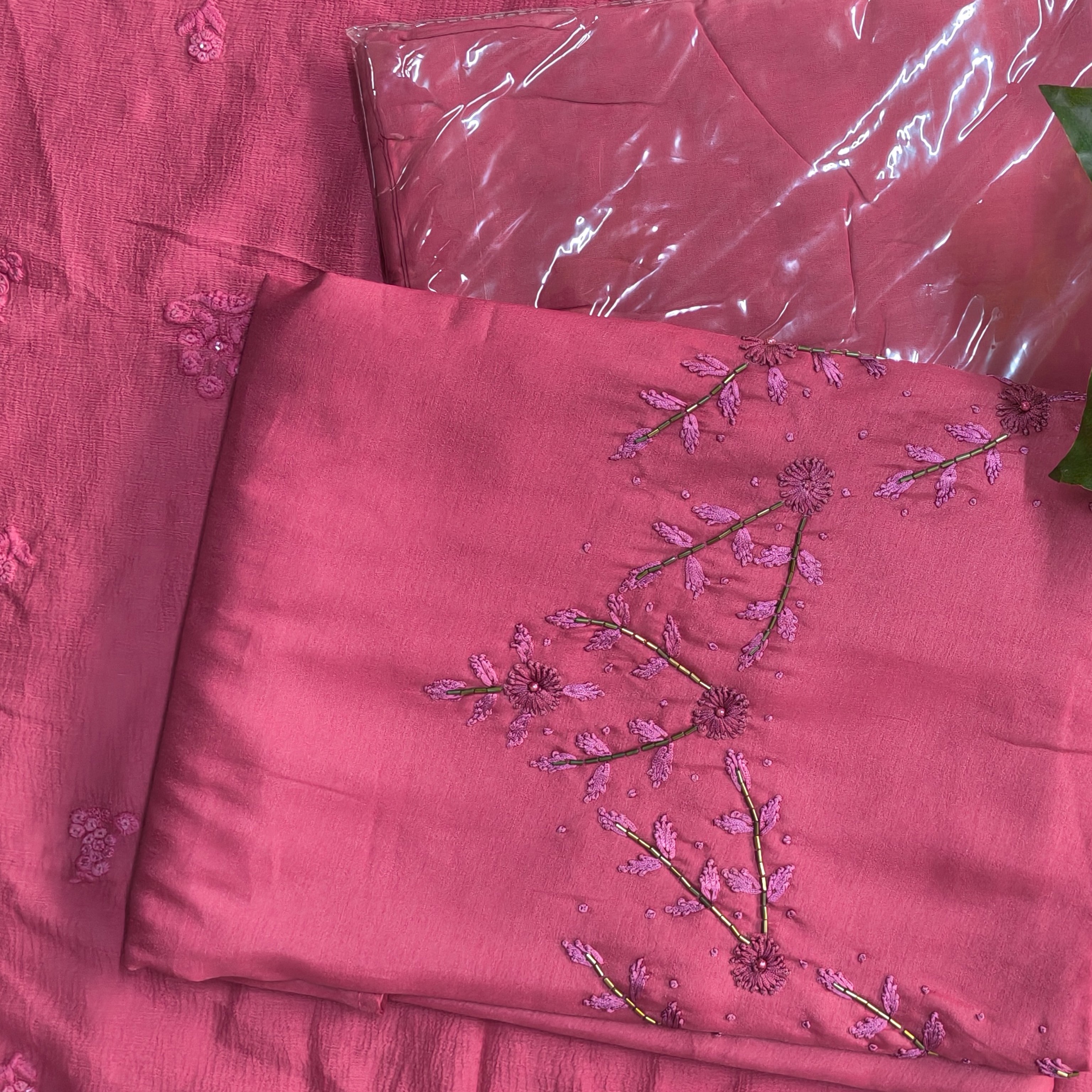 Rose Pink Embroidered Chudithar