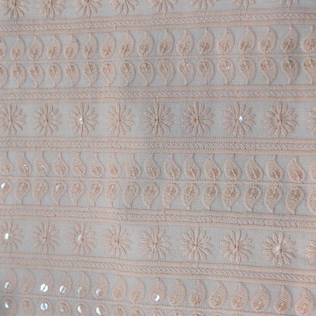 Peach Chikankari Style Chudithar