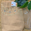 Beige Floral Embroidered Chudithar
