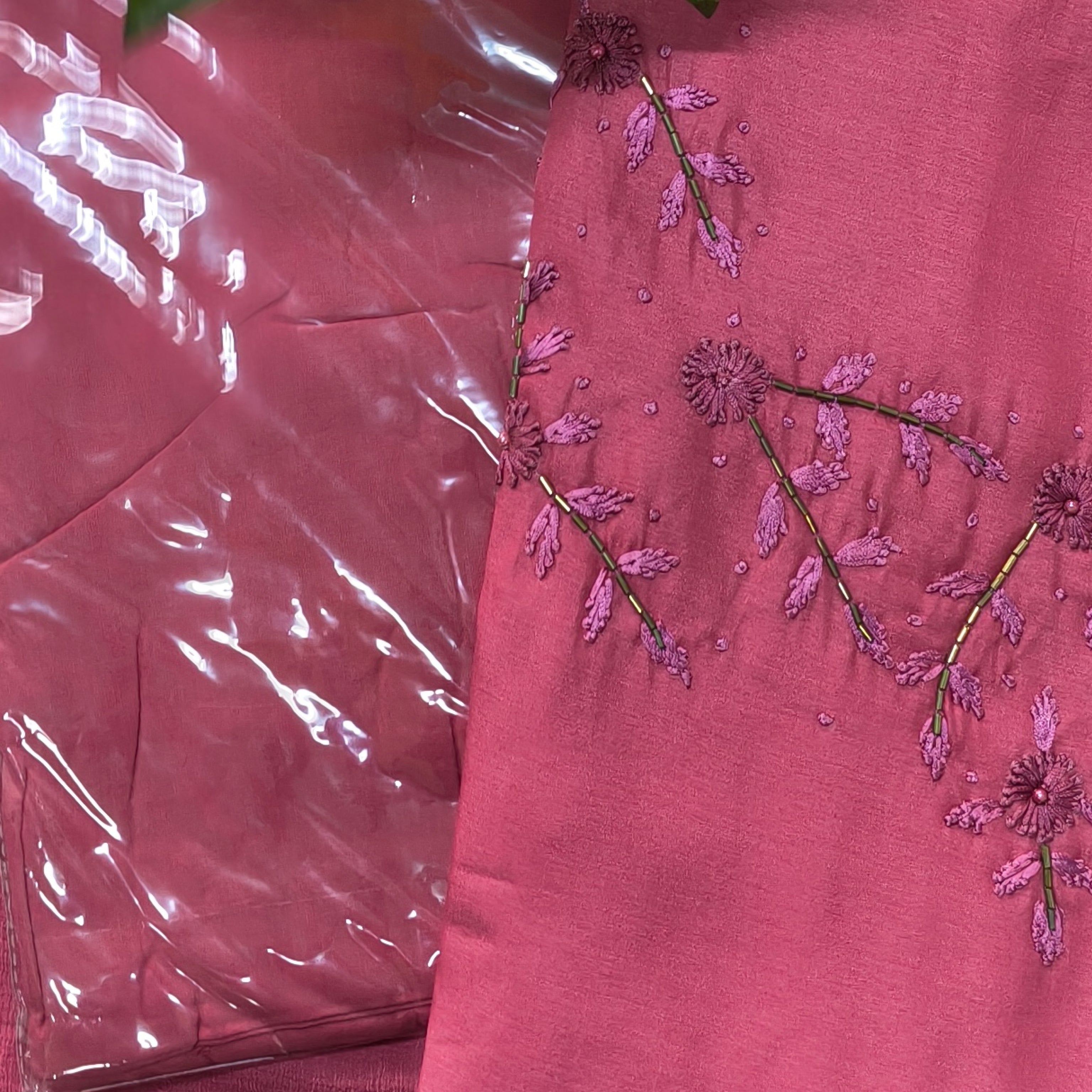 Rose Pink Embroidered Chudithar
