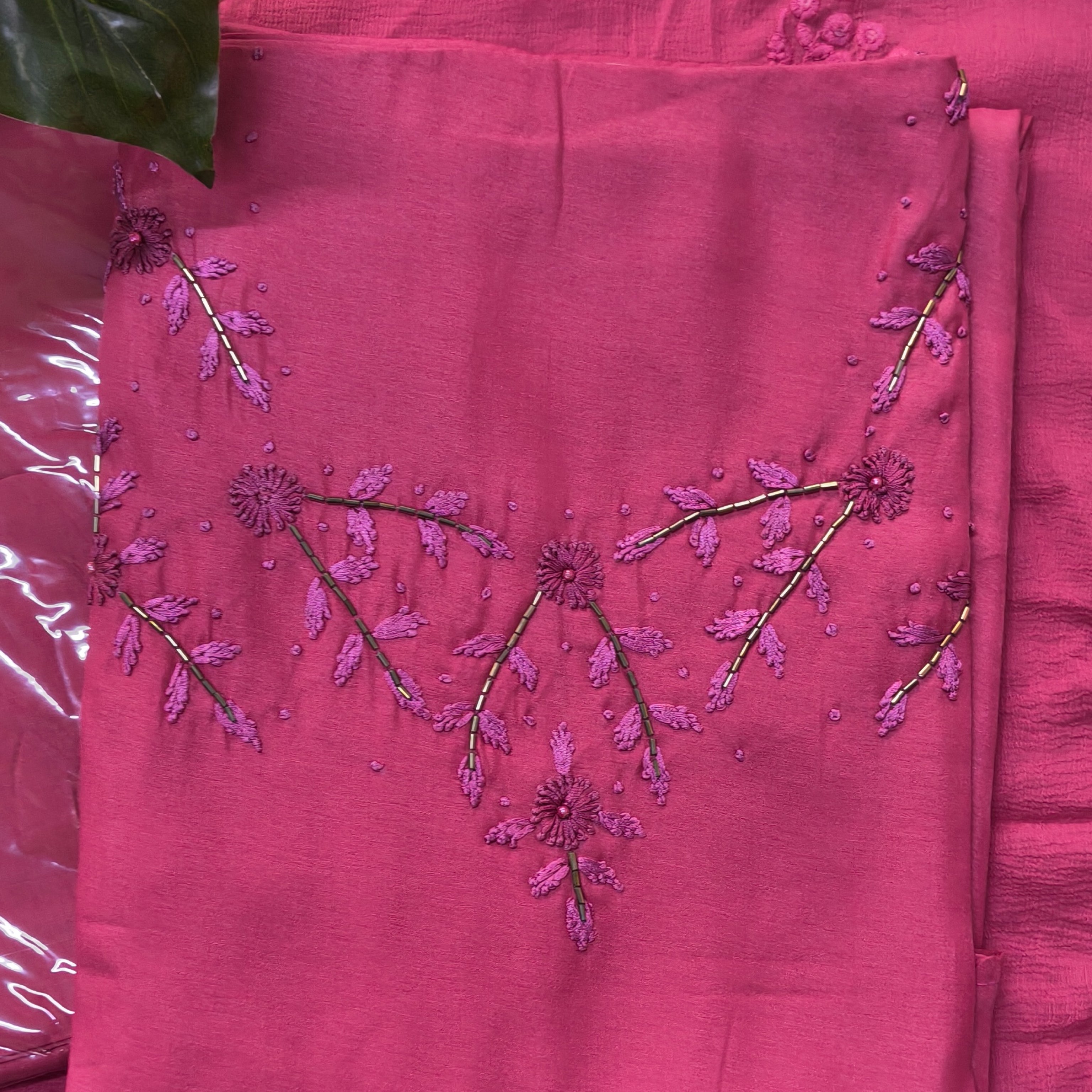 Rose Pink Embroidered Chudithar