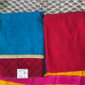 Blue & Red Contrast Chudithar