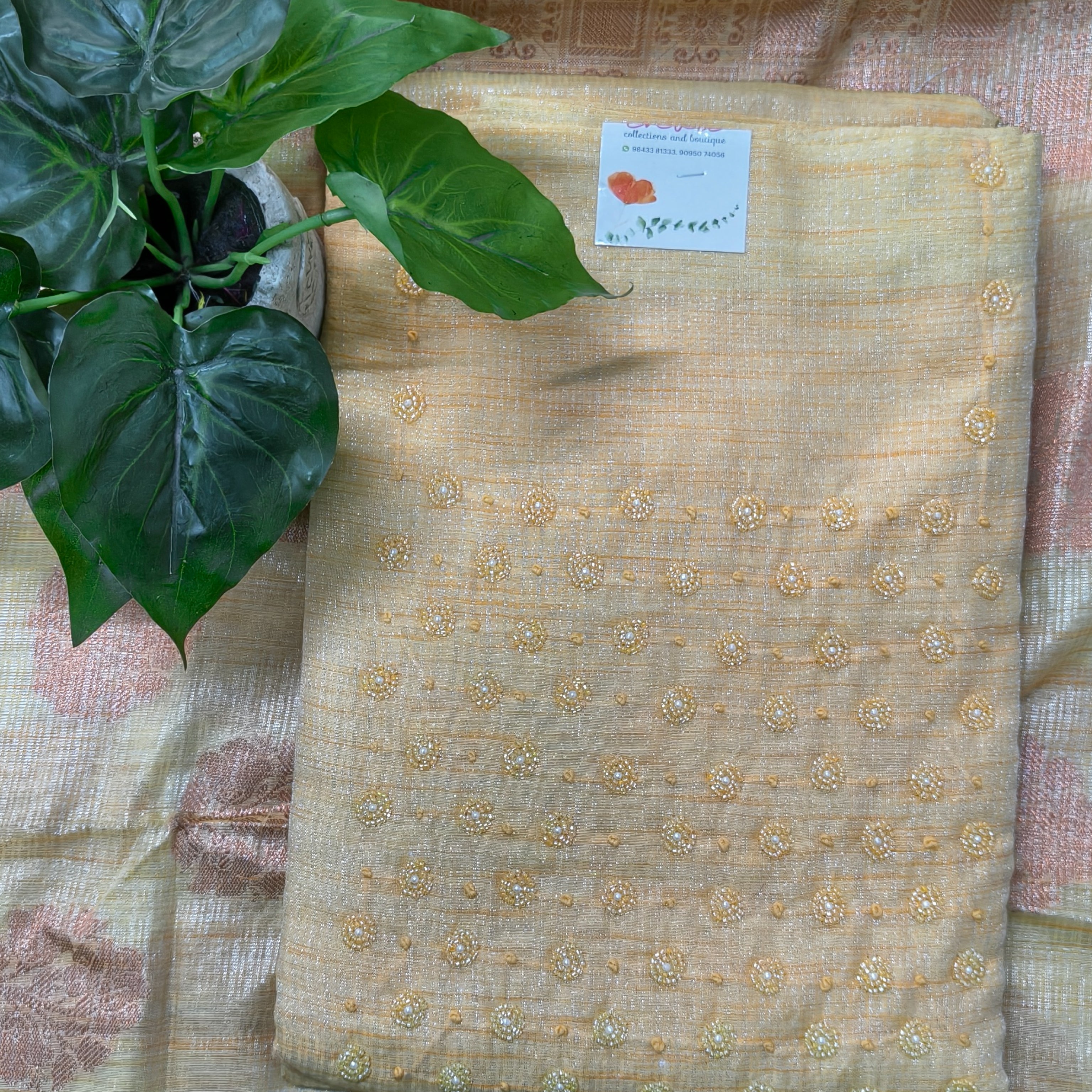 Soft Gold Textured Chudithar
