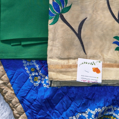 Cream Floral Embroidered Chudithar