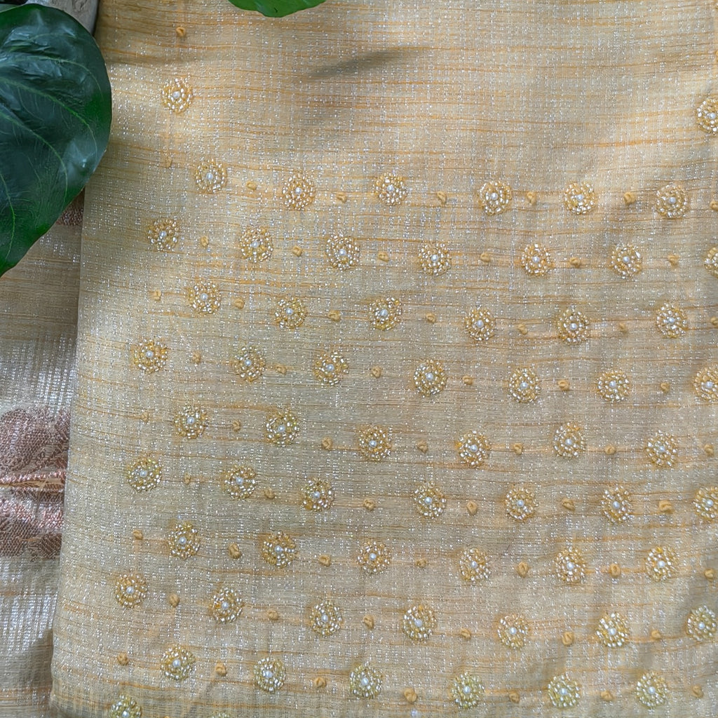 Soft Gold Textured Chudithar