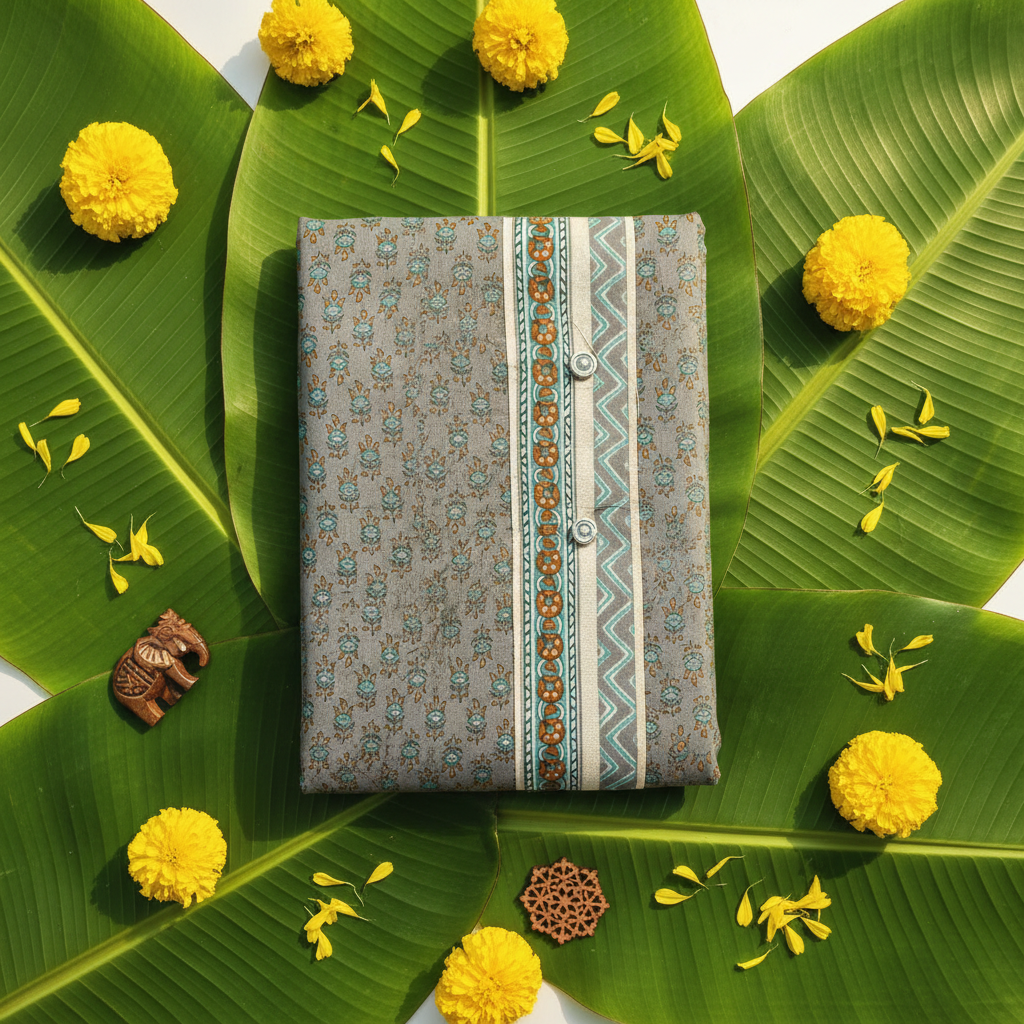 Grey Printed Panel Chudithar